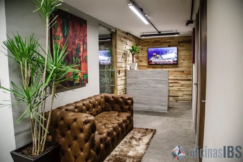Recepción y sala de espera de un centro de negocios IBS